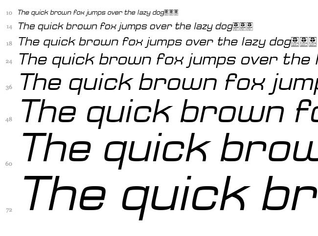 Typo Square font waterfall